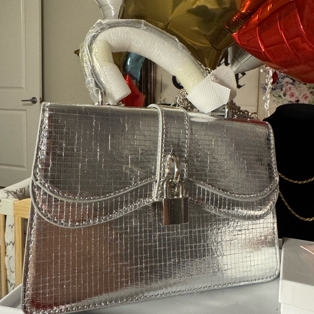 Silver Designer Women's mini Handbag
